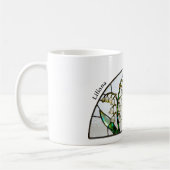Buntglas-Geburtsblume Mai Maiglöckchen Kaffeetasse (Links)