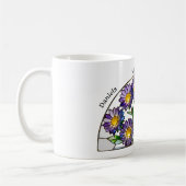 Buntglas-Geburtsblume September Aster Name Kaffeetasse (Links)