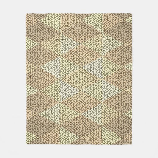 Buntglas Gold Diamantmuster Fleecedecke (Vorderseite)