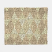 Buntglas Gold Diamantmuster Fleecedecke (Vorderseite (Horizontal))
