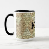 Buntglas Gold Diamantmuster Tasse (Links)