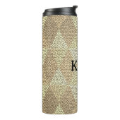 Buntglas Gold Diamantmuster Thermosbecher (Nach links gedreht)
