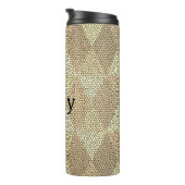 Buntglas Gold Diamantmuster Thermosbecher (Nach rechts gedreht)