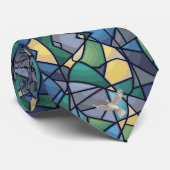 Buntglas-Halsband mit heiliger Taube Krawatte (Gerollt)