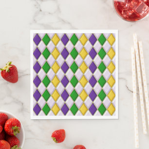 Buntglas-Harlekin Serviette