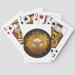 Buntglas-Heiliger Geist Spielkarten