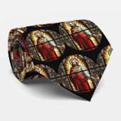 Buntglas-heiliges Herz von Jesus-Katholischem Krawatte (Gerollt)