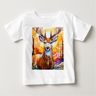 Buntglas Hirsch Baby T-shirt