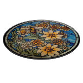 Buntglas-Hummel Schneidebrett (Ecke)