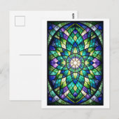 Buntglas-Illustration Postkarte (Vorne/Hinten)