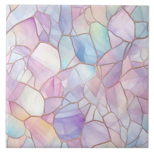 Buntglas im Pastell-Look Fliese
