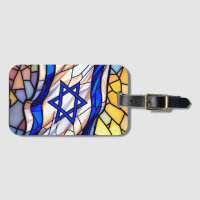 Buntglas-Israel-Flagge-Mosaik-Judaica-Kunst 