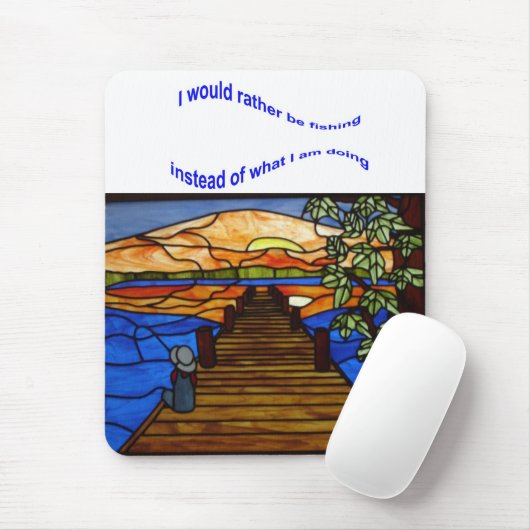 Buntglas-Jungen-Fischen Mousepad (Mit Mouse)