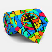 Buntglas-Kalvarienberg-Kreuz Krawatte (Gerollt)