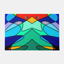 Buntglas-Kardinal abstraktes Design