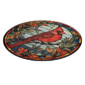 Buntglas-Kardinal Schneidebrett (Ecke)