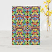 Buntglas Karte (Gelbe Blume)