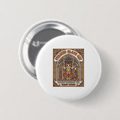 Buntglas Katze Katze Buntglas Kirche Vintage Button (Vorne & Hinten)
