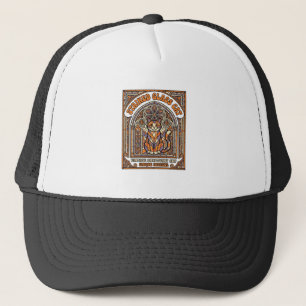 Buntglas Katze Katze Buntglas Kirche Vintage Truckerkappe