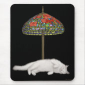 Buntglas-Katze Sunlamp Mousepad (Vorne)