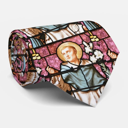 Buntglas-Kirchen-Fenster-Rosenbeet St Dominic Krawatte (Gerollt)