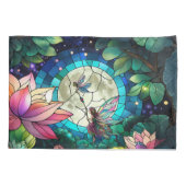 Buntglas Kleine Fee mit Libelle Kissenbezug (Rückseite)