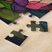 Buntglas Kleine Fee mit Libelle Puzzle (Seite)