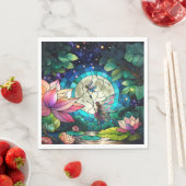 Buntglas Kleine Fee mit Libelle Serviette (Beispiel)