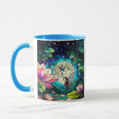 Buntglas Kleine Fee mit Libelle Tasse (Links)