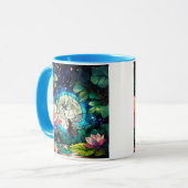 Buntglas Kleine Fee mit Libelle Tasse (Vorderseite Links)