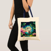 Buntglas Kleine Fee mit Libelle Tragetasche (Vorderseite (Produkt))