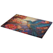 Buntglas Kolibri Schneidebrett (Ecke)