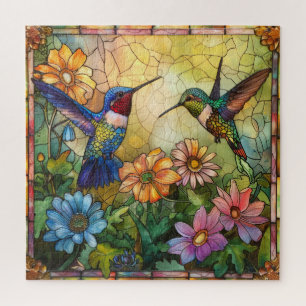 Buntglas-Kolibris-Puzzle Puzzle
