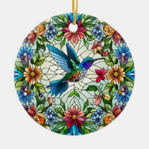 Buntglas Kunst, Kolibri Buntglas
