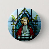 Buntglas-Kunst Papst-Saint Pius X Button (Vorderseite)