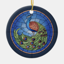 Buntglas Kunst, Pfau Buntglas