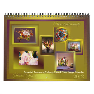 Buntglas-Lampen-Kalender ausgezeichnetes 2012 Kalender