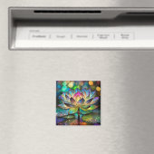 Buntglas Lebendige Lotusblume Magnet (In Situ (Geschirrspüler))
