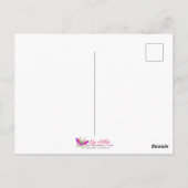 Buntglas Lebendige Lotusblume Postkarte (Rückseite)