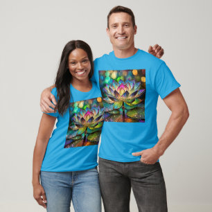 Buntglas Lebendige Lotusblume T-Shirt