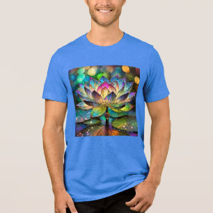 Buntglas Lebendige Lotusblume Tri-Blend Shirt
