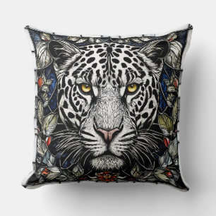 Buntglas-Leopard Kissen