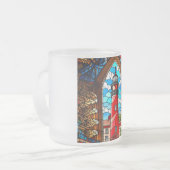 Buntglas-Leuchtturm Mattglastasse (Vorderseite Links)