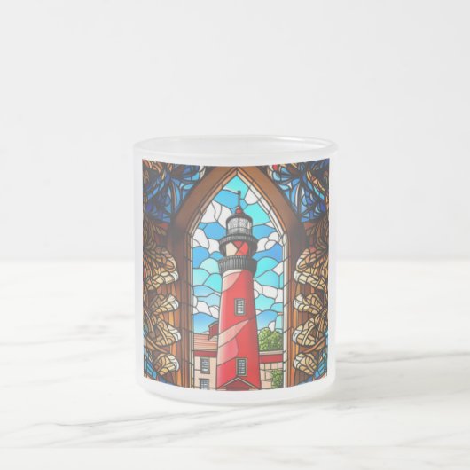 Buntglas-Leuchtturm Mattglastasse (Mittel)