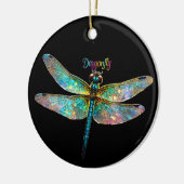 Buntglas Libelle Keramik Ornament (Links)