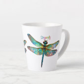 Buntglas Libelle Milchtasse (Rechte Ecke)