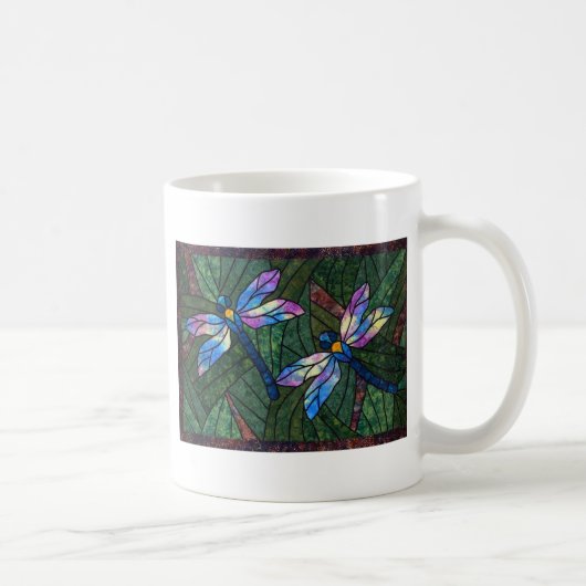 Buntglas-Libellen Kaffeetasse (Rechts)