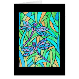 Buntglas-Libellen-Karte