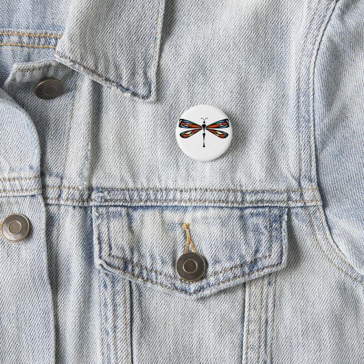 Buntglas-Libellen-Knopf Button (Beispiel)
