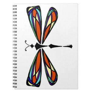 Buntglas-Libellen-Notizbuch Notizblock